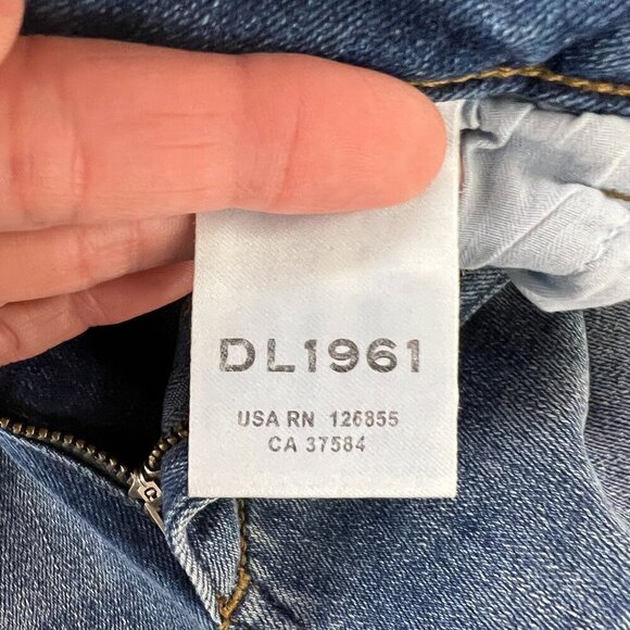 DL1961 Wallace High-Rise Cropped Flare Denim Jeans Color Briggs Sz 27 - Picture 12 of 15